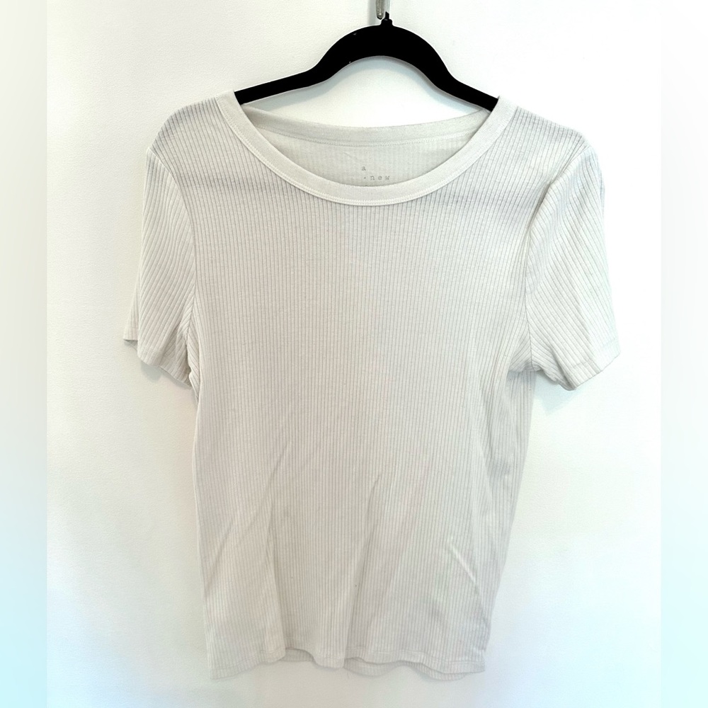 White rubbed T-shirt